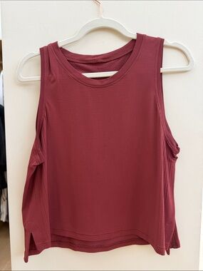 Lululemon Women's Burgundy Sleeveless Performance Tank Top
